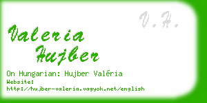 valeria hujber business card