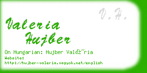 valeria hujber business card